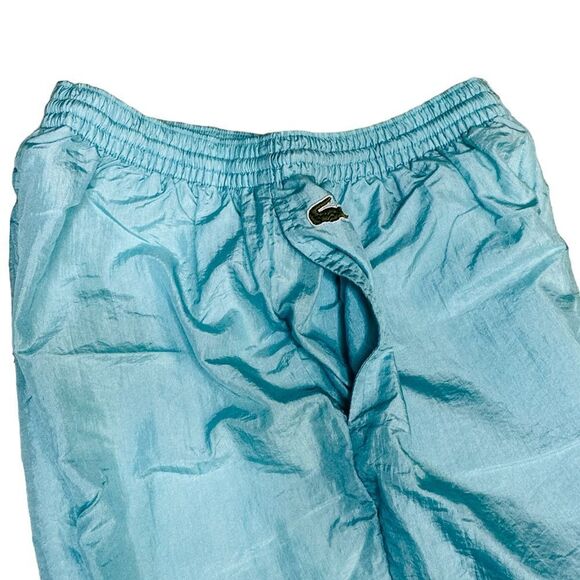 Vintage 80s Lacoste Turquoise Shell Track Pants. size XS - Picture 3 of 8